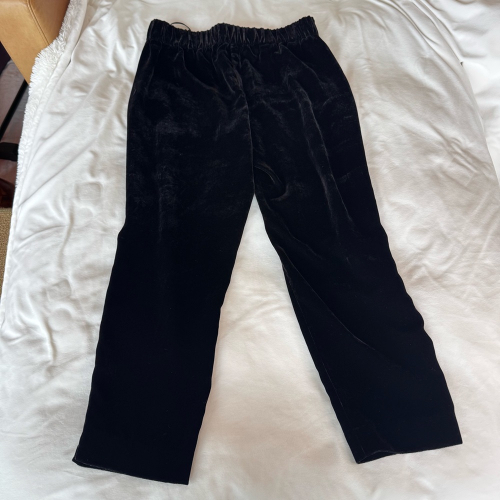 J. Crew Black Velvet Cropped Pants NWT sz 6